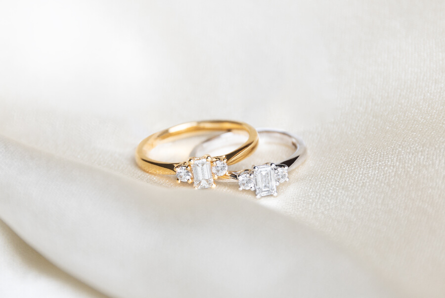 trilogie ring diamanten emerald trends verlovingsring juwelier christiaan van bignoot