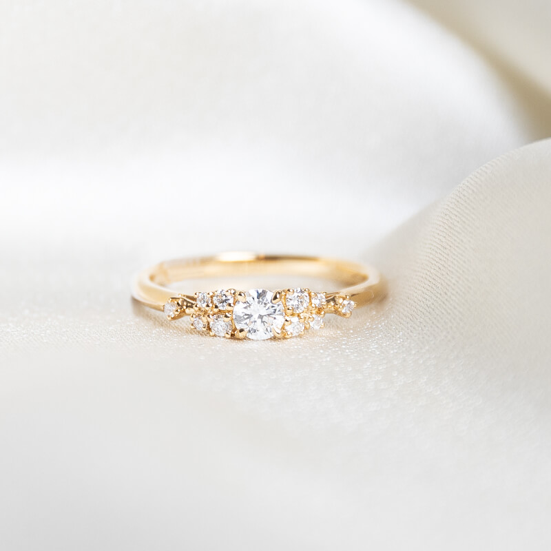 snowdrift ring fijn geelgoud diamanten